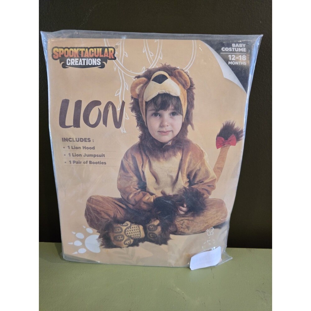 Spooktacular Creations Baby Lion Costume 12-18 Months 12M 18M Jumpsuit New C9
